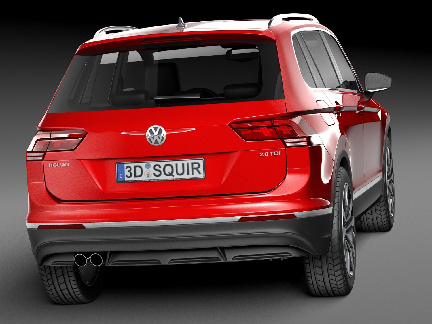 Volkswagen tiguan 2017 3D Model in SUV 3DExport