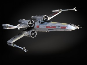 Starwars X-wing Fighter with Interior 3Dモデル