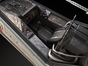 Starwars X-wing Fighter with Interior Modelo 3D