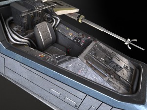 Starwars X-wing Fighter with Interior Modelo 3D