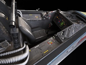 Starwars X-wing Fighter with Interior Modelo 3D