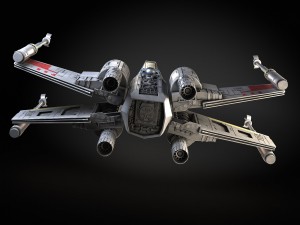 Starwars X-wing Fighter with Interior Modelo 3D