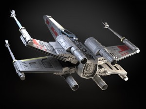 Starwars X-wing Fighter with Interior Modelo 3D