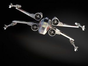 Starwars X-wing Fighter with Interior Modelo 3D
