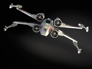 Starwars X-wing Fighter with Interior 3D Model