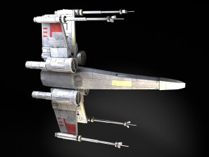 Starwars X-wing Fighter with Interior Modelo 3D
