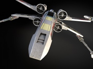 Starwars X-wing Fighter with Interior Modelo 3D