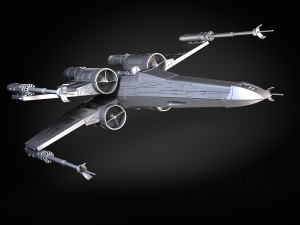 Starwars X-wing Fighter with Interior Modelo 3D