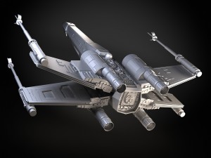 Starwars X-wing Fighter with Interior Modelo 3D