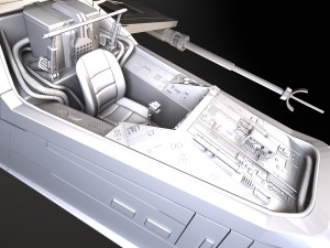 Starwars X-wing Fighter with Interior Modelo 3D