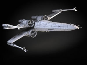 Starwars X-wing Fighter with Interior Modelo 3D