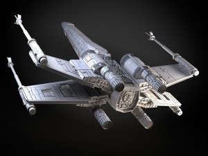Starwars X-wing Fighter with Interior Modelo 3D
