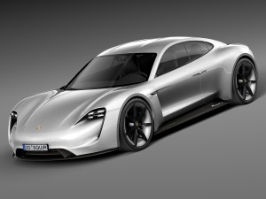 Porsche Mission E Concept 2015 Lowpoly Modèle 3D