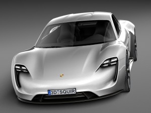 Porsche Mission E Concept 2015 Lowpoly 3D Модель