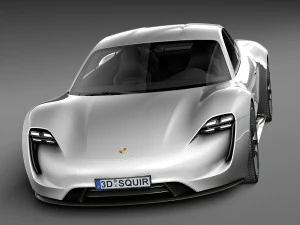 Porsche Mission E Concept 2015 Lowpoly 3D Model