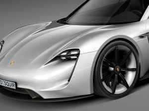 Porsche Mission E Concept 2015 Lowpoly 3D Модель