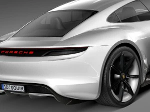 Porsche Mission E Concept 2015 Lowpoly 3D Model