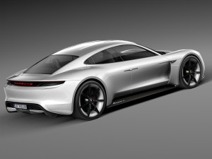 Porsche Mission E Concept 2015 Lowpoly 3D Модель