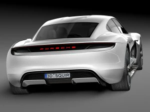 Porsche Mission E Concept 2015 Lowpoly 3D Model