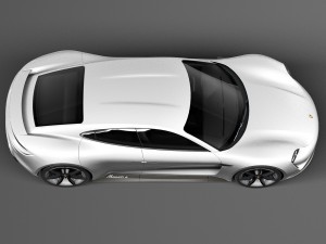 Porsche Mission E Concept 2015 Lowpoly 3D Модель