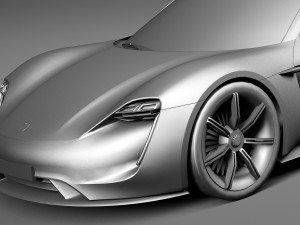 Porsche Mission E Concept 2015 Lowpoly 3D Модель