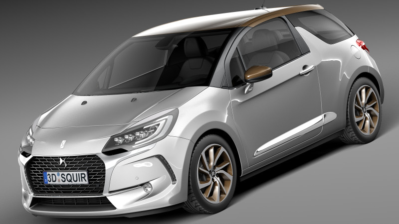 Citroen DS3 2016 3D 모델 .c4d .max .obj .3ds .fbx .stl .blend 