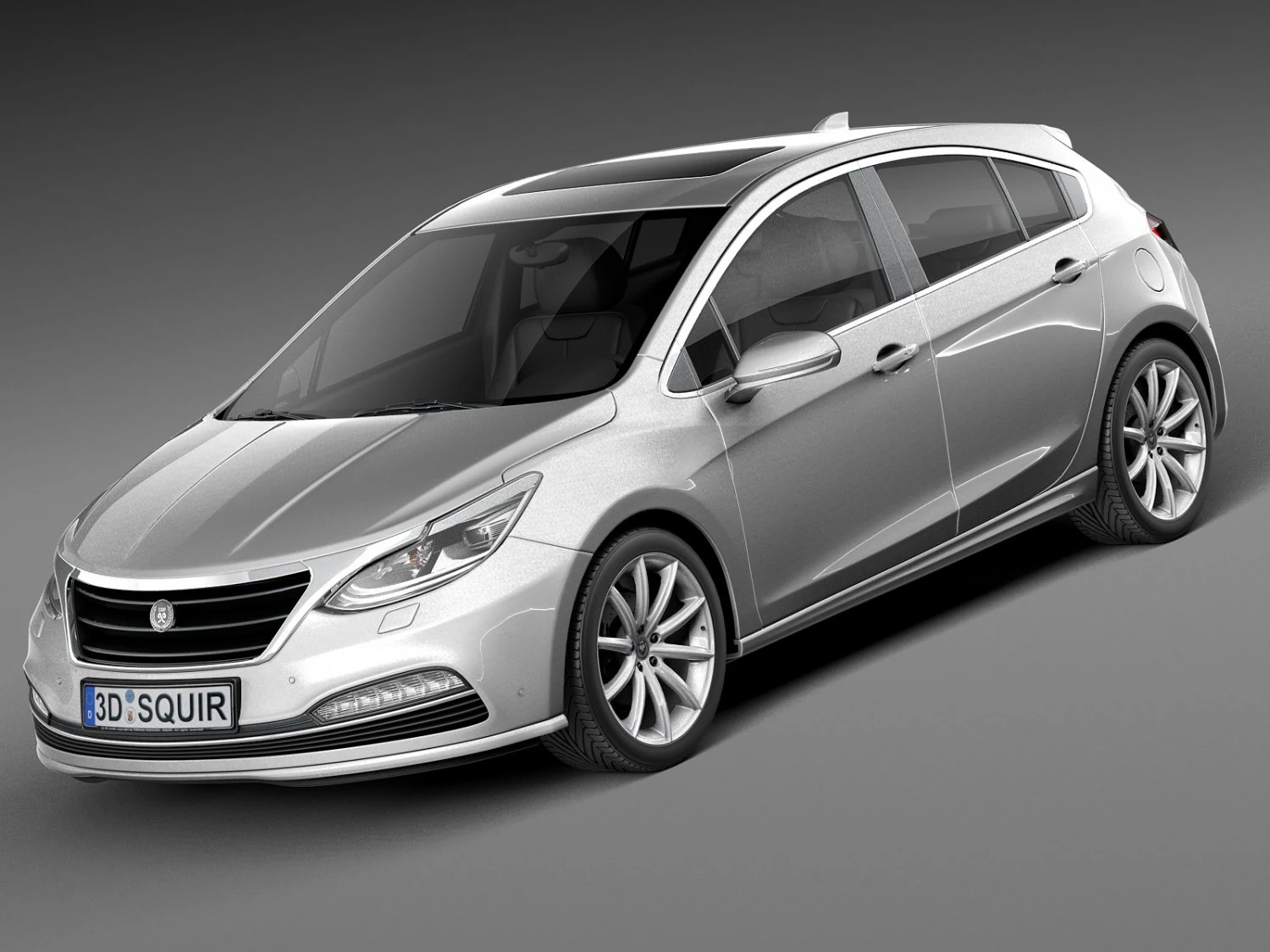Generic Hatchback V3 2016 3D Model .c4d .max .obj .3ds .fbx .stl .blend 