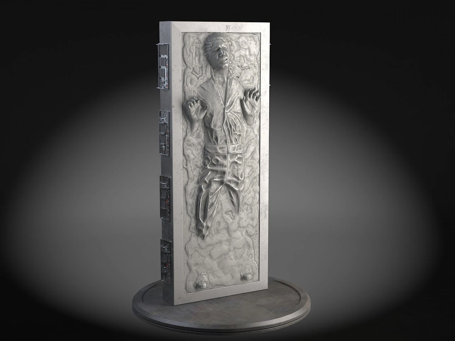 Star Wars Han Solo in Carbonite 3D Model .c4d .max .obj .3ds .fbx .stl .blend 