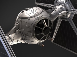 Star Wars Tie Fighter with Interior 3D Model