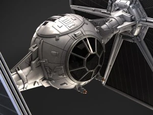 Star Wars Tie Fighter with Interior 3D Model