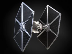 Star Wars Tie Fighter with Interior 3D Model