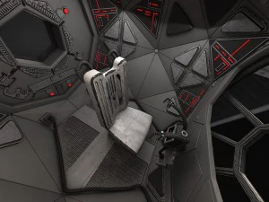Star Wars Tie Fighter with Interior 3D Model