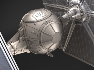 Star Wars Tie Fighter with Interior 3D Model