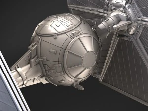 Star Wars Tie Fighter with Interior 3D Model