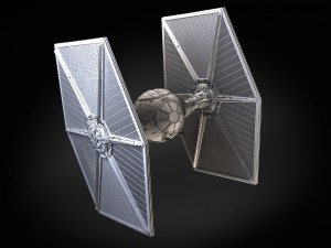 Star Wars Tie Fighter with Interior 3D Model
