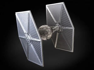 Star Wars Tie Fighter with Interior 3D Model