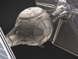 Star Wars Tie Fighter with Interior 3D Model