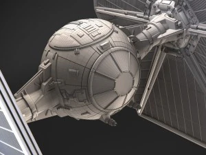 Star Wars Tie Fighter with Interior 3D Model