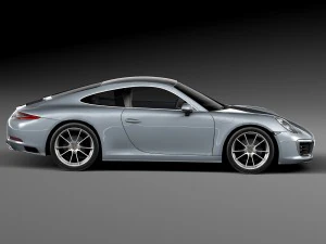 Porsche 911 Carrera Coupe 2016 Lowpoly 3D Model