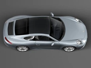 Porsche 911 Carrera Coupe 2016 Lowpoly 3D Model