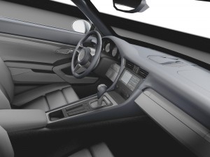 Porsche 911 Carrera Coupe 2016 Lowpoly Model 3D