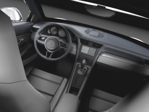 Porsche 911 Carrera Coupe 2016 Lowpoly Model 3D