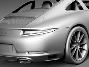 Porsche 911 Carrera Coupe 2016 Lowpoly Model 3D