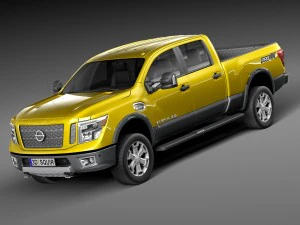Nissan Titan XD 2016 Lowpoly Modelo 3D