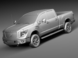 Nissan Titan XD 2016 Lowpoly 3D 模型