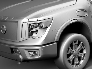 Nissan Titan XD 2016 Lowpoly 3D 模型