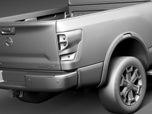 Nissan Titan XD 2016 Lowpoly 3D 模型