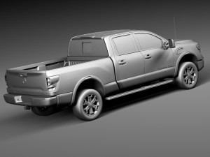 Nissan Titan XD 2016 Lowpoly 3D 模型