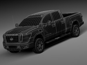 Nissan Titan XD 2016 Lowpoly 3D 模型