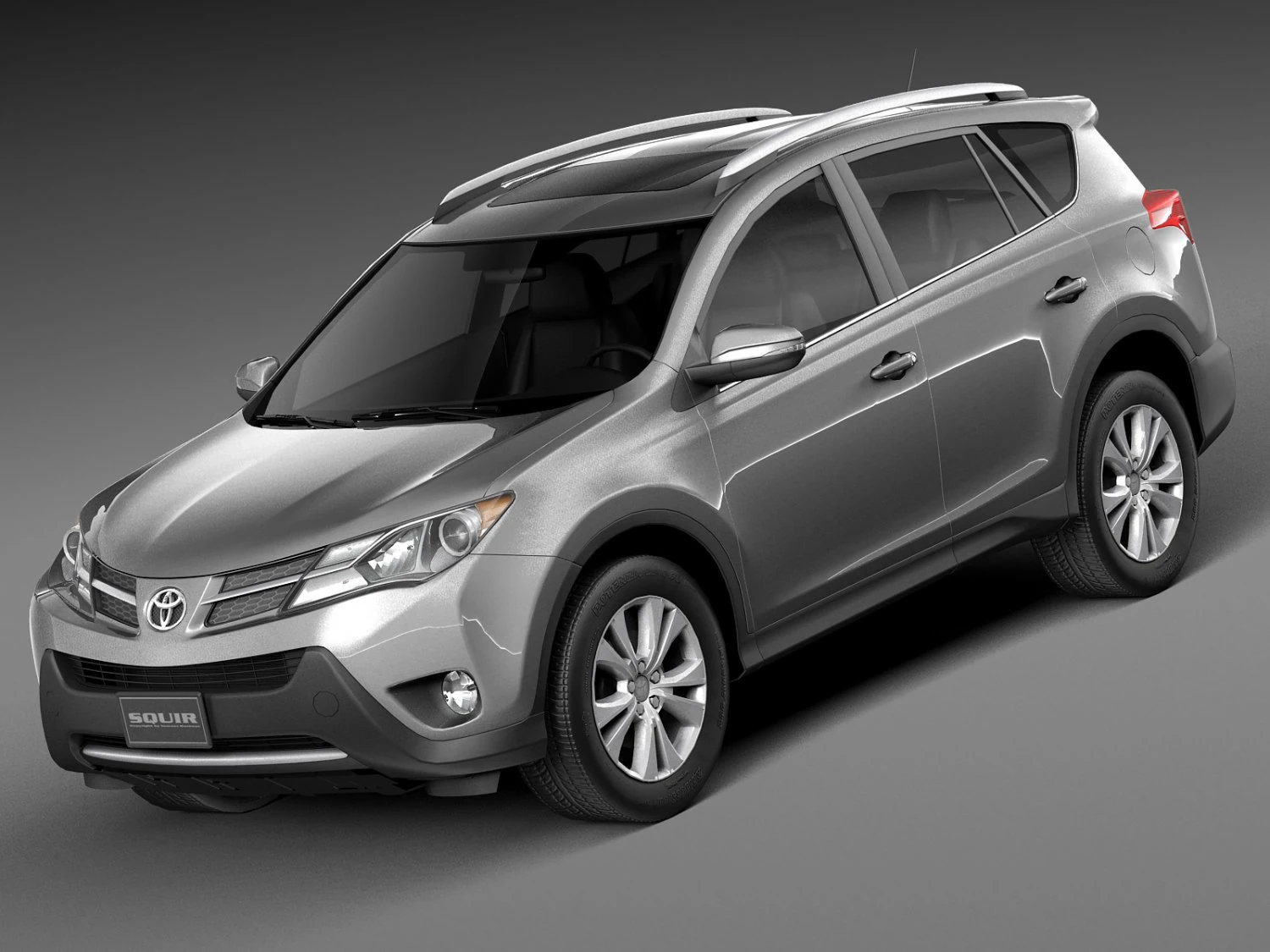 Toyota RAV4 2015 Lowpoly 3D Model .c4d .max .obj .3ds .fbx .stl .blend 